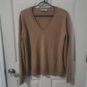 Everlane The Cashmere V-Neck Sweater Camel